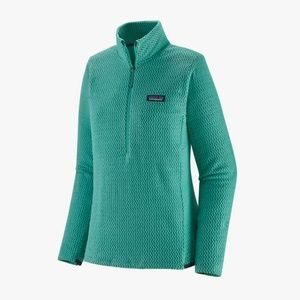 COPY - COPY - Womens R1 AIR ZIP NECK, FRESH TEAL